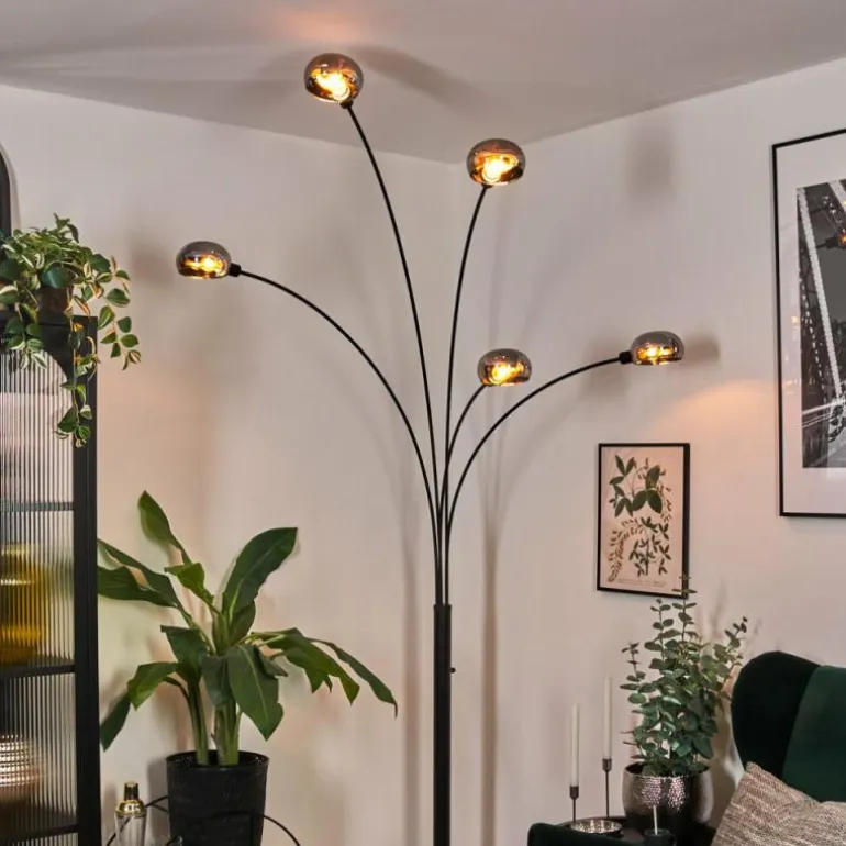 Nikkala Lampadaire Noir, 5 lumières