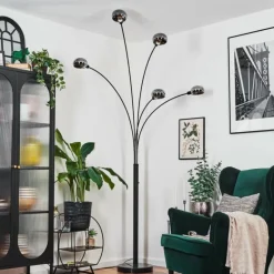Nikkala Lampadaire Noir, 5 lumières