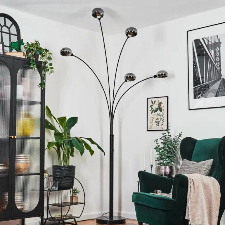 Nikkala Lampadaire Noir, 5 lumières