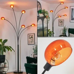 Nikkala Lampadaire Noir, 5 lumières
