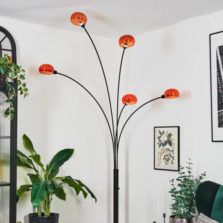 Nikkala Lampadaire Noir, 5 lumières