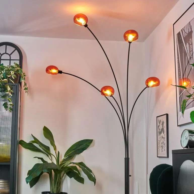 Nikkala Lampadaire Noir, 5 lumières