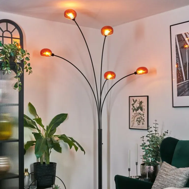 Nikkala Lampadaire Noir, 5 lumières