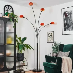 Nikkala Lampadaire Noir, 5 lumières