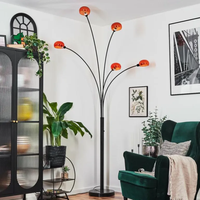 Nikkala Lampadaire Noir, 5 lumières