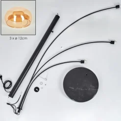 Nikkala Lampadaire Noir, 3 lumières