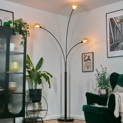 Nikkala Lampadaire Noir, 3 lumières