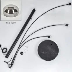 Nikkala Lampadaire Noir, 3 lumières