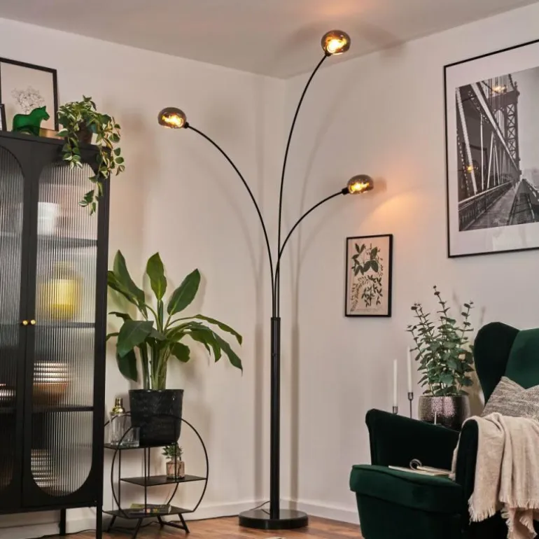 Nikkala Lampadaire Noir, 3 lumières