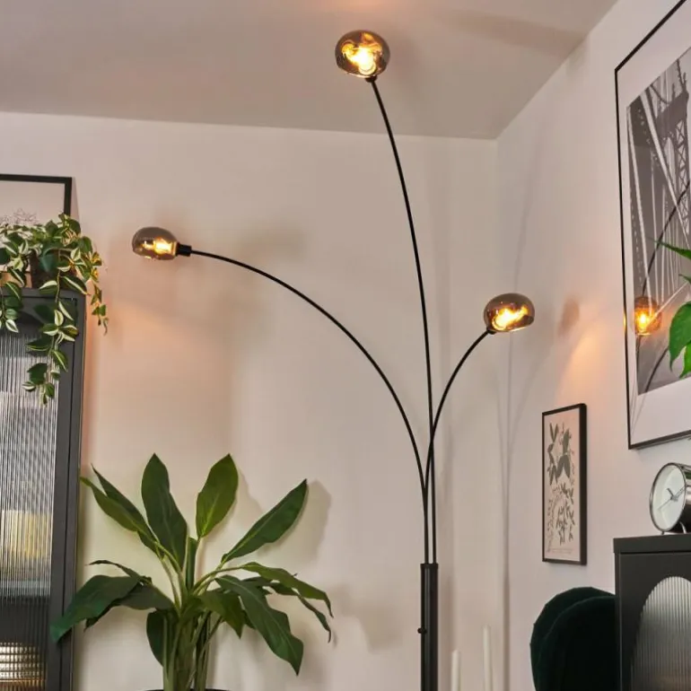 Nikkala Lampadaire Noir, 3 lumières