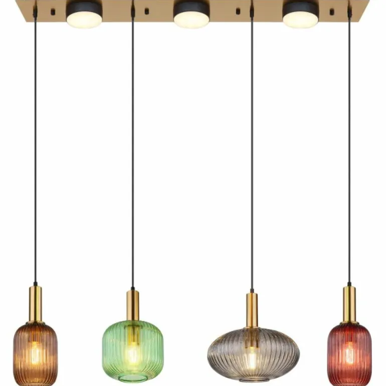 NORMY Suspension Luminaires Globo Lighting Laiton, 4 lumières
