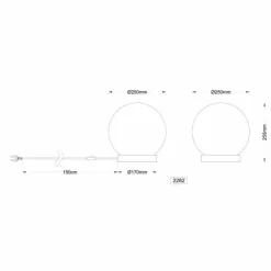 Norta Lampe à poser Luminaires Globo Lighting Blanc, 1 lumière
