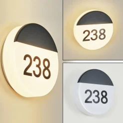 Numéro d'adresse éclairé Eppeland LED Noir, 1 lumière