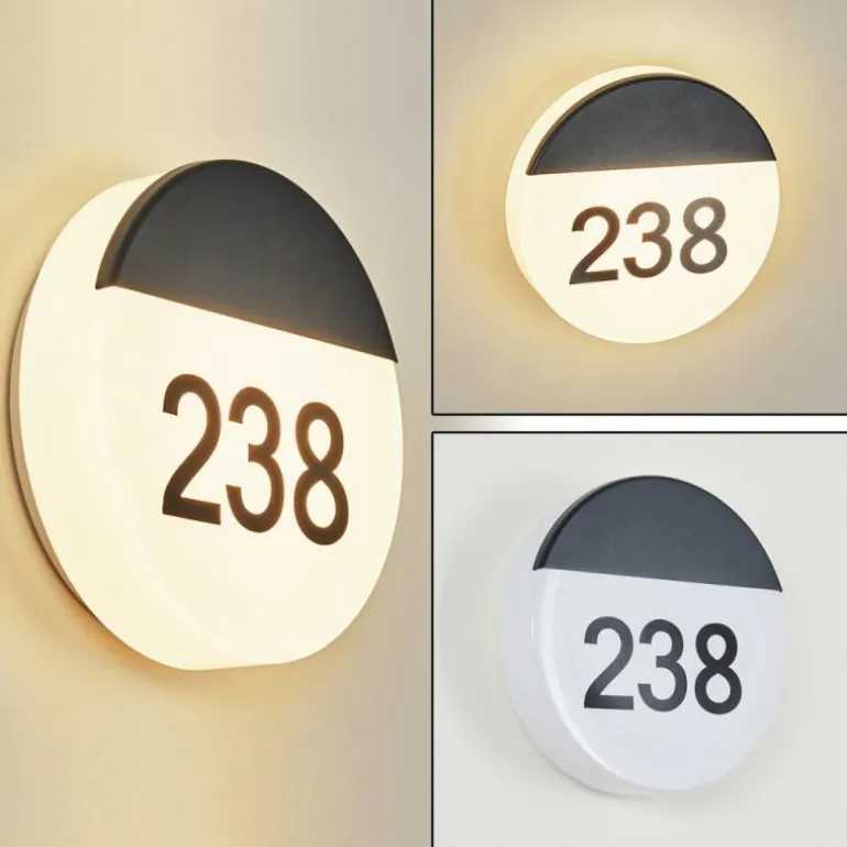 Numéro d'adresse éclairé Eppeland LED Noir, 1 lumière