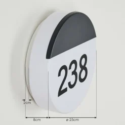 Numéro d'adresse éclairé Eppeland LED Noir, 1 lumière
