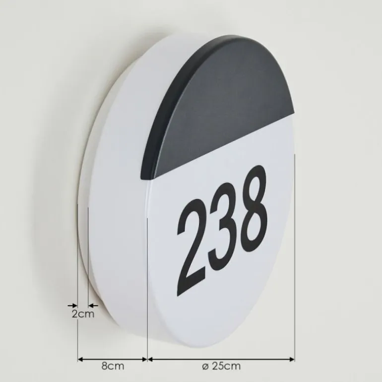 Numéro d'adresse éclairé Eppeland LED Noir, 1 lumière
