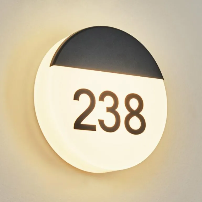 Numéro d'adresse éclairé Eppeland LED Noir, 1 lumière