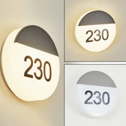 Numéro d'adresse éclairé Eppeland LED Anthracite, 1 lumière