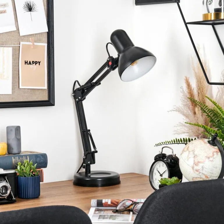 Nurmasuando Lampe à poser, Liseuse Noir, 1 lumière