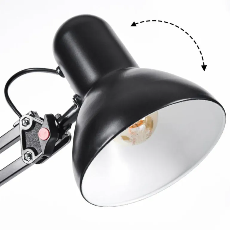 Nurmasuando Lampe à poser, Liseuse Noir, 1 lumière