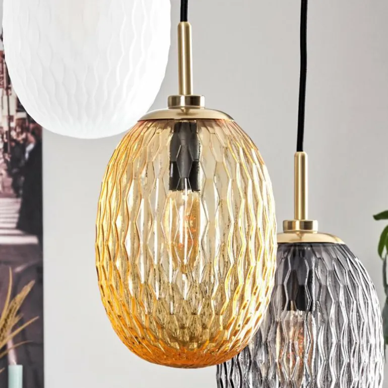 Nyberget Suspension, Boule lumineuse, Suspension Laiton, 3 lumières