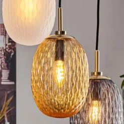 Nyberget Suspension, Boule lumineuse, Suspension Laiton, 3 lumières