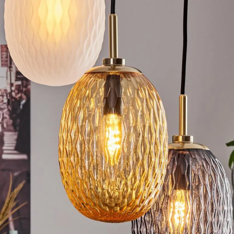 Nyberget Suspension, Boule lumineuse, Suspension Laiton, 3 lumières
