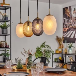 Nyberget Suspension, Boule lumineuse, Suspension Laiton, 4 lumières