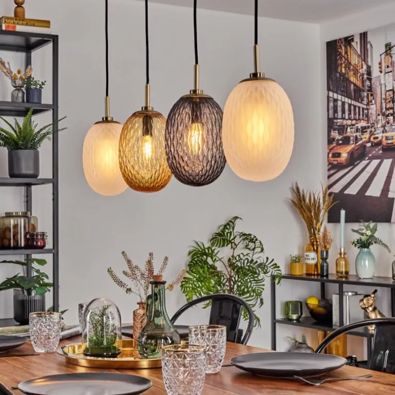 Nyberget Suspension, Boule lumineuse, Suspension Laiton, 4 lumières