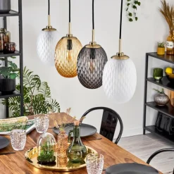 Nyberget Suspension, Boule lumineuse, Suspension Laiton, 4 lumières