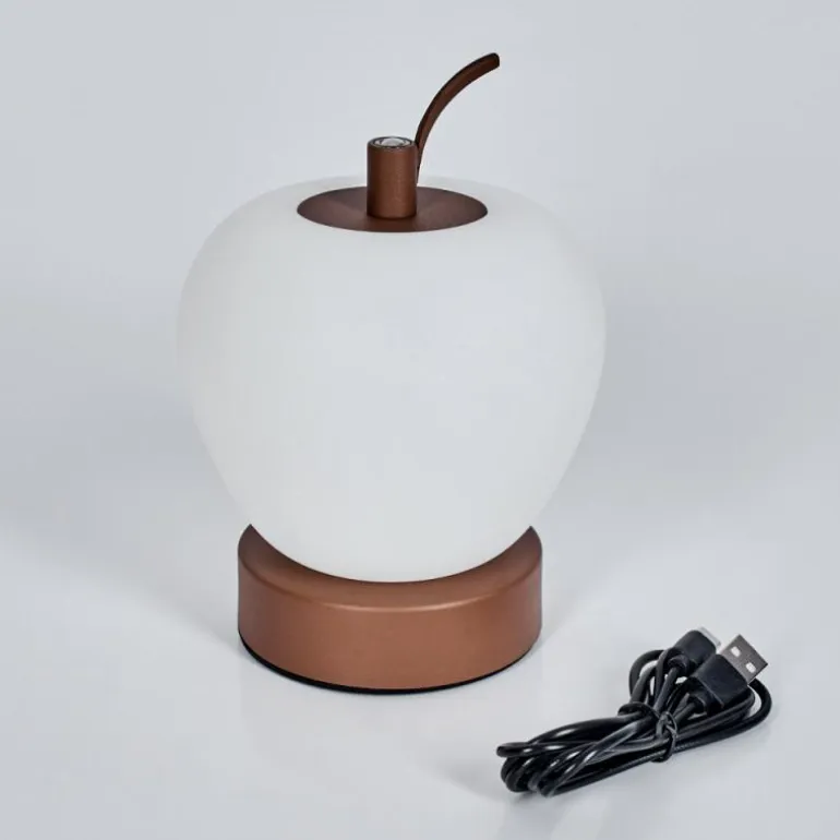 Opsaheden Lampe à poser LED Brun, Blanc, 1 lumière