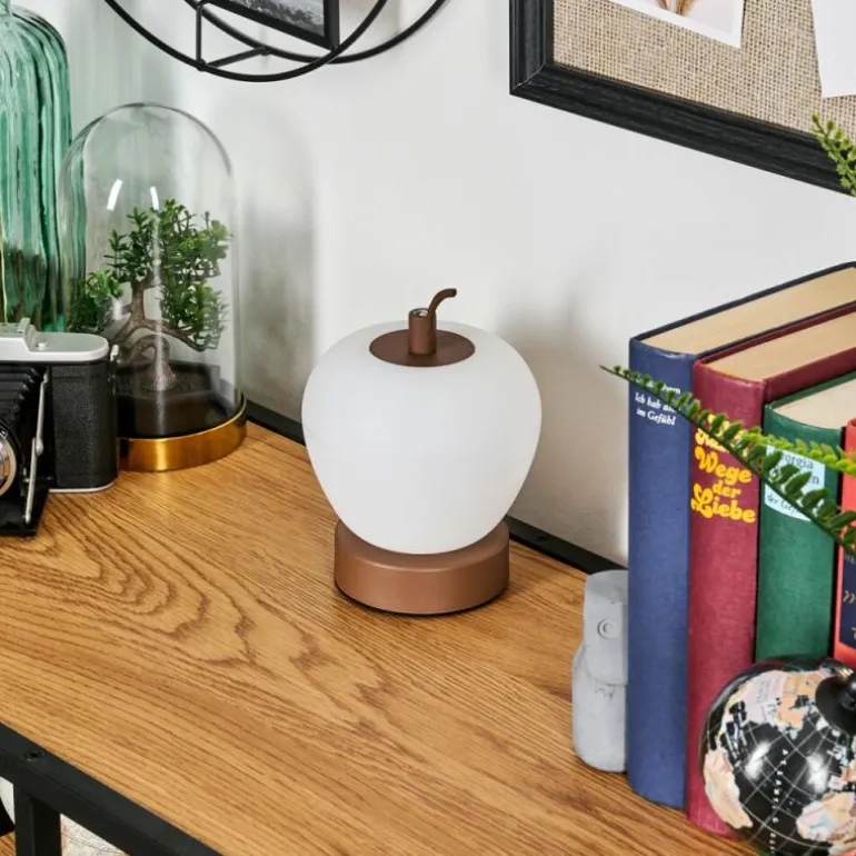 Opsaheden Lampe à poser LED Brun, Blanc, 1 lumière