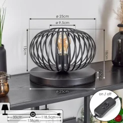 Oravi Lampe à poser Noir, 1 lumière