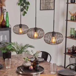 Oravi Suspension Noir, 3 lumières