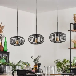 Oravi Suspension Noir, 3 lumières