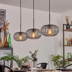 Oravi Suspension Noir, 3 lumières