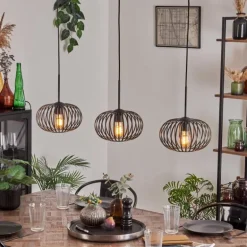 Oravi Suspension Noir, 3 lumières