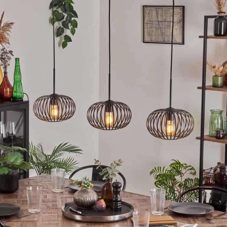 Oravi Suspension Noir, 3 lumières