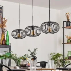 Oravi Suspension Noir, 3 lumières