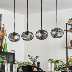Oravi Suspension Noir, 4 lumières