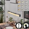 Ortan Suspension, Suspension LED Argenté, 4 lumières