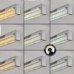 Ortan Suspension, Suspension LED Argenté, 4 lumières