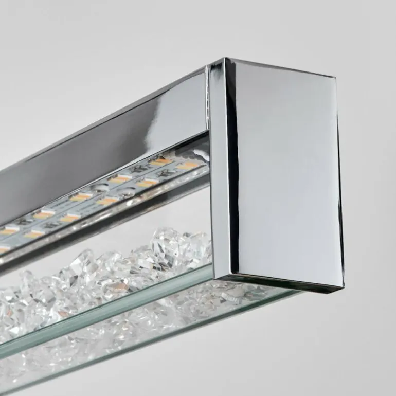 Ortan Suspension, Suspension LED Argenté, 4 lumières