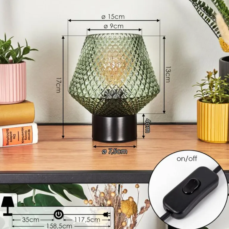 Paderne Lampe à poser Noir, 1 lumière