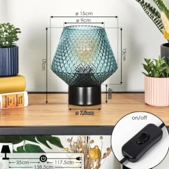 Paderne Lampe à poser Noir, 1 lumière