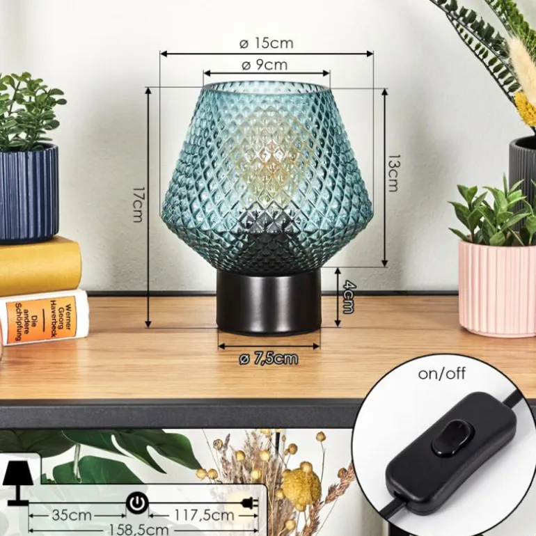 Paderne Lampe à poser Noir, 1 lumière