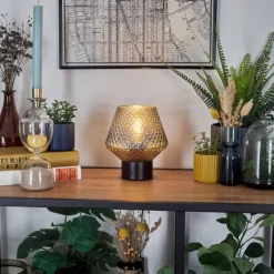 Paderne Lampe à poser Noir, 1 lumière