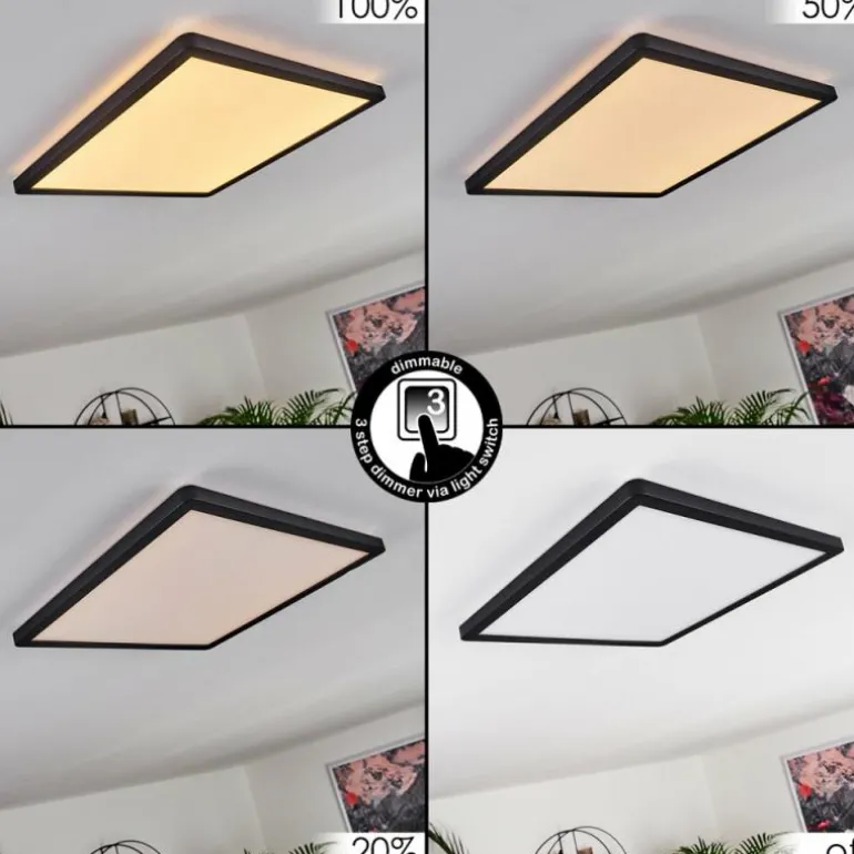 Panneau LED Boyero Noir, 1 lumière