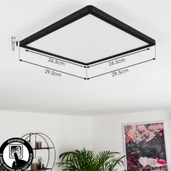 Panneau LED Boyero Noir, 1 lumière