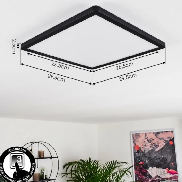 Panneau LED Boyero Noir, 1 lumière